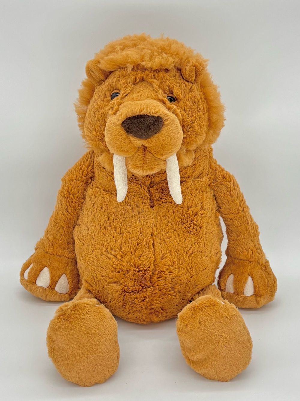 Jellycat Stellan Sabre Tooth Tiger Large 21” Plush Stuffed Animal Retired Soft